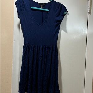 Forever 21 Blue Pleated Mini Sundress